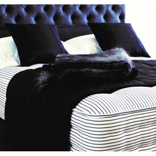 Stitched Grid - Bed Runner - Black